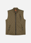SI QUILTED GILET OLIVE RÆBURN