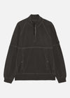 HALF ZIP SWEAT DARK GREY RÆBURN