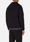 HOODED TECH JACKET BLACK RÆBURN
