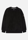 FLEECE CREW BLACK RÆBURN