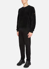 FLEECE CREW BLACK RÆBURN