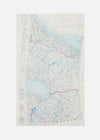 1950s SILK MAP SCARF, NAMSOS AERONAUTICAL MAPS RÆBURN