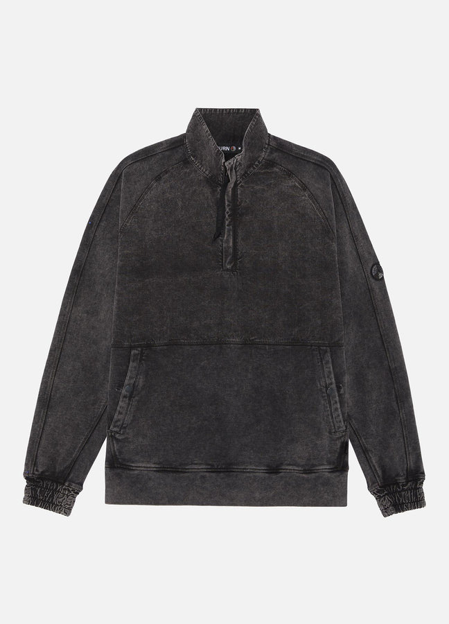 GD HALF ZIP SWEAT BLACK RÆBURN