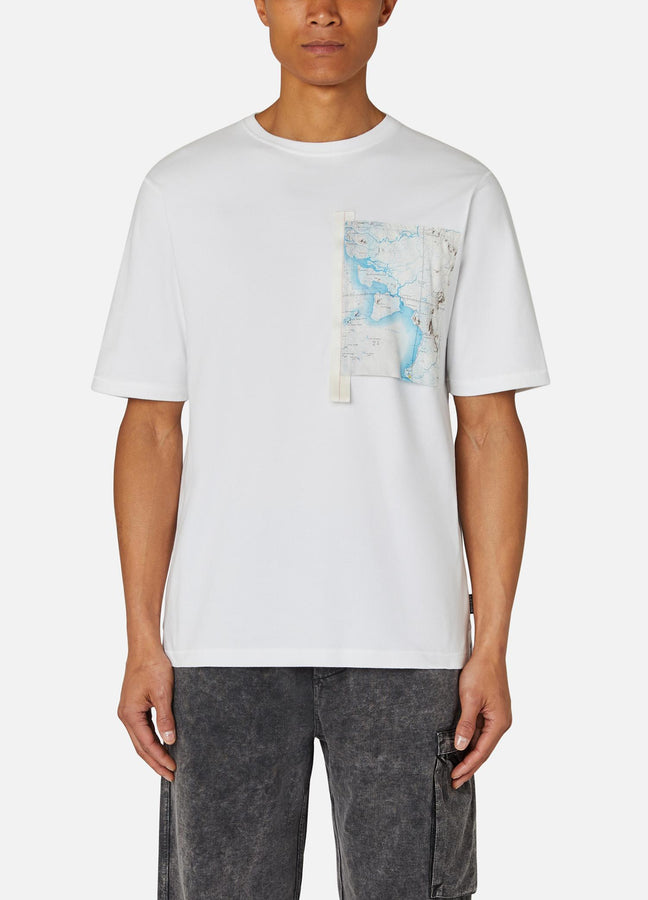 RÆMADE S/S RAYON OFF-CUT PKT TEE WHITE RÆBURN