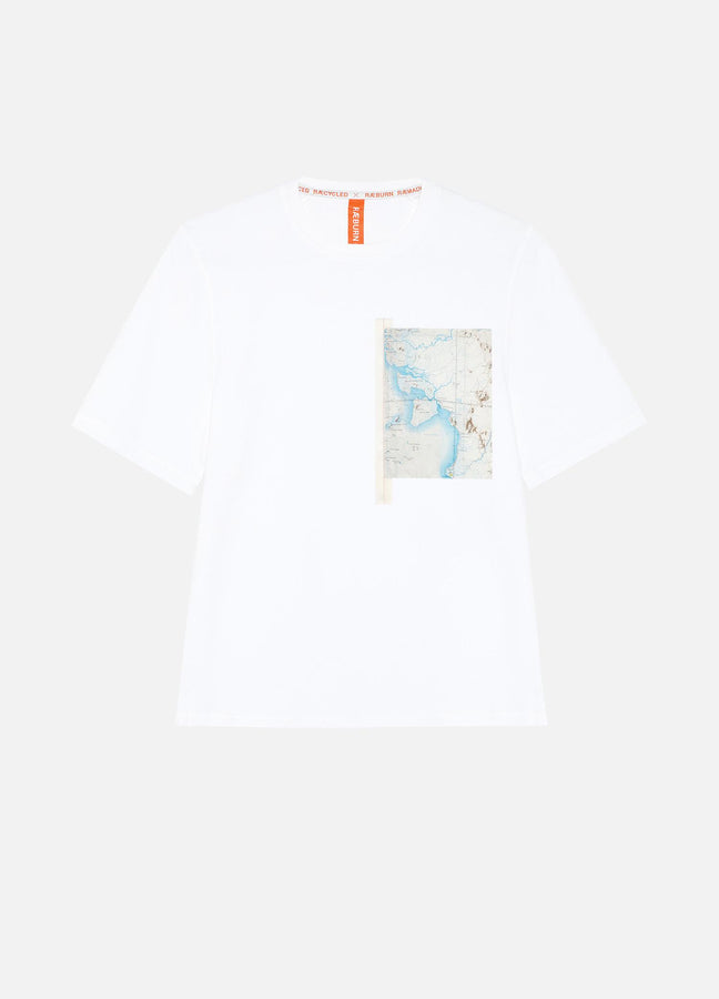 RÆMADE S/S RAYON OFF-CUT PKT TEE WHITE RÆBURN