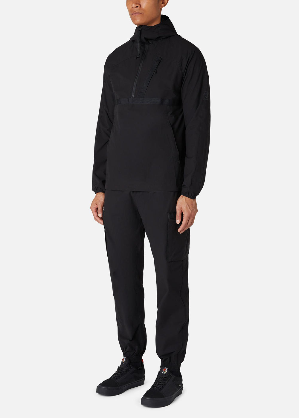 TECH STRETCH SMOCK BLACK - RÆBURN