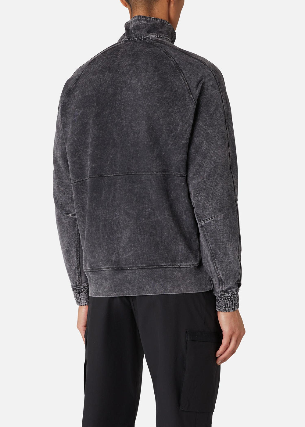 GD HALF ZIP SWEAT BLACK - RÆBURN