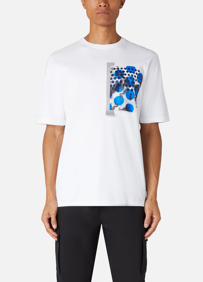 TRIPLE SPOT OFF-CUT PKT TEE WHITE RÆBURN