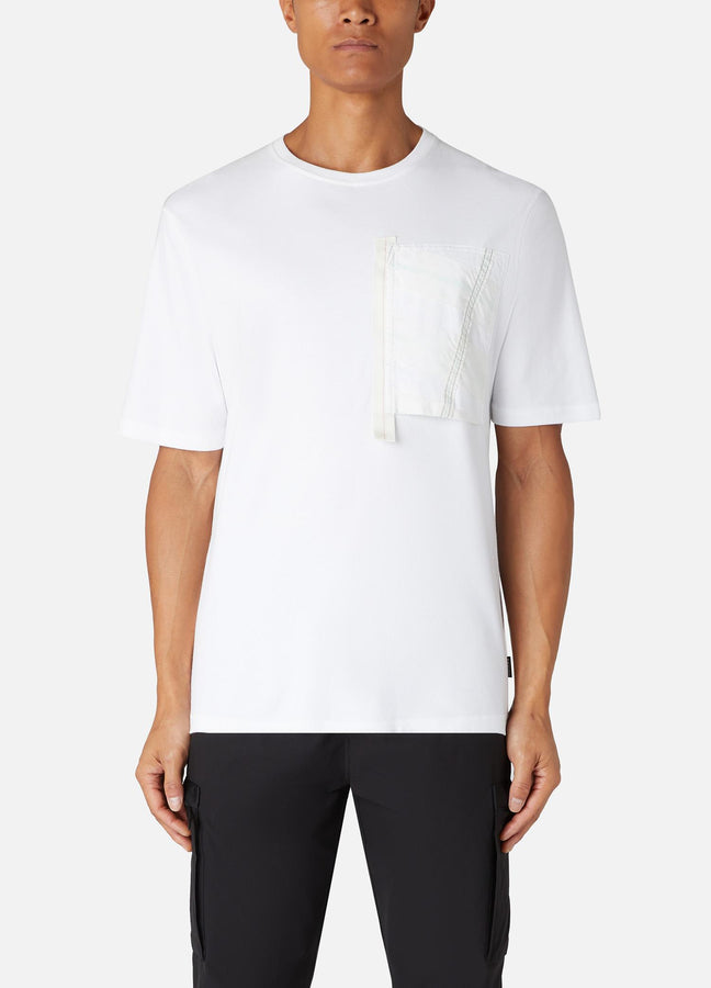 AIR BRAKE OFF-CUT PKT TEE WHITE RÆBURN
