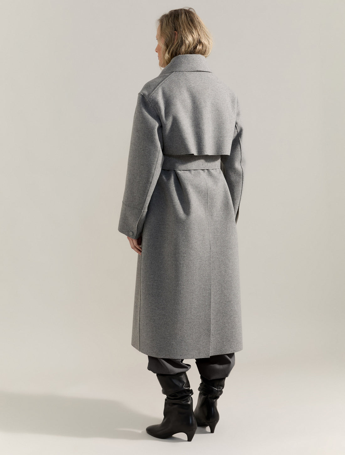 REVERSIBLE COAT in Melange Grey, image 5