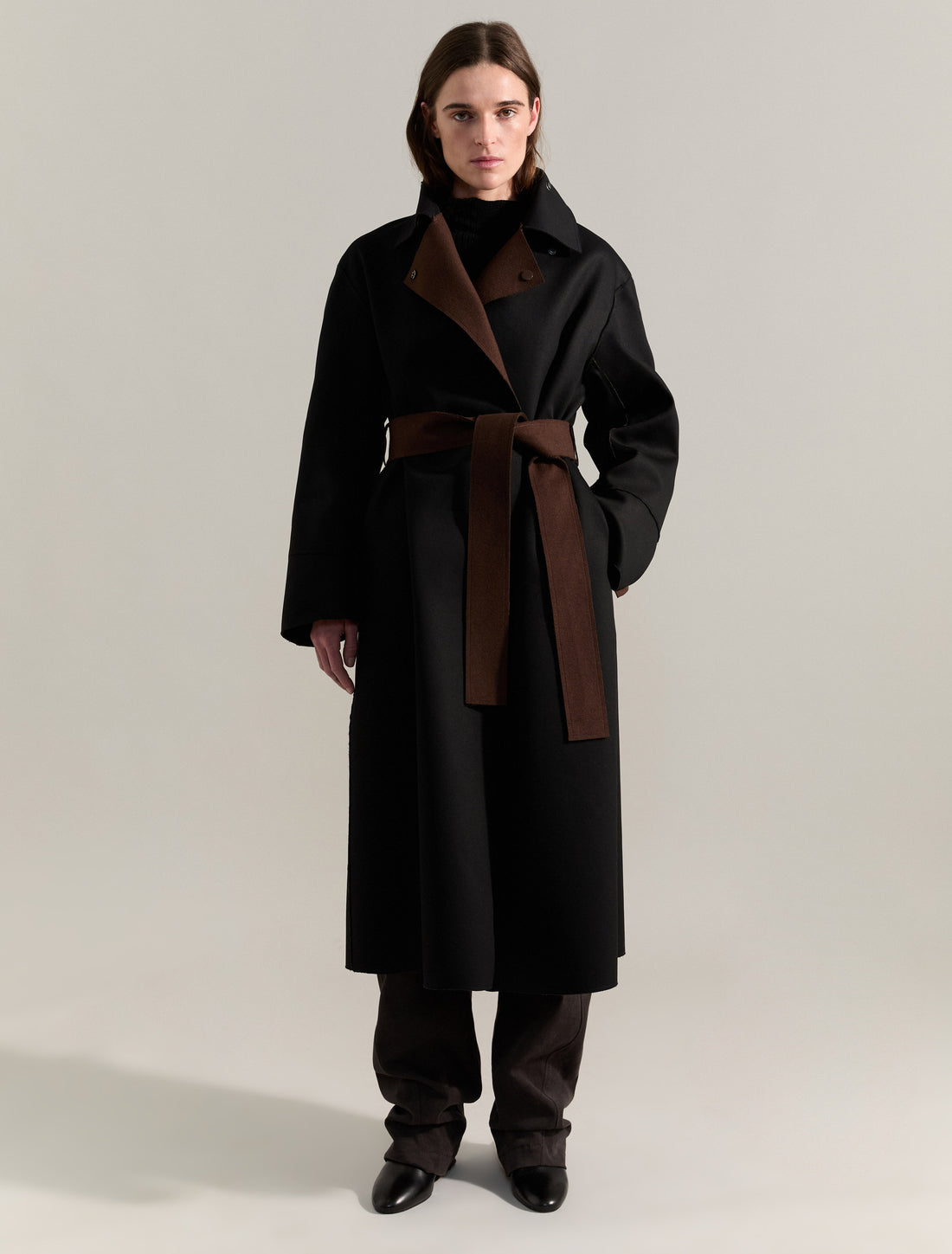 REVERSIBLE COAT in Dark Brown, image 4