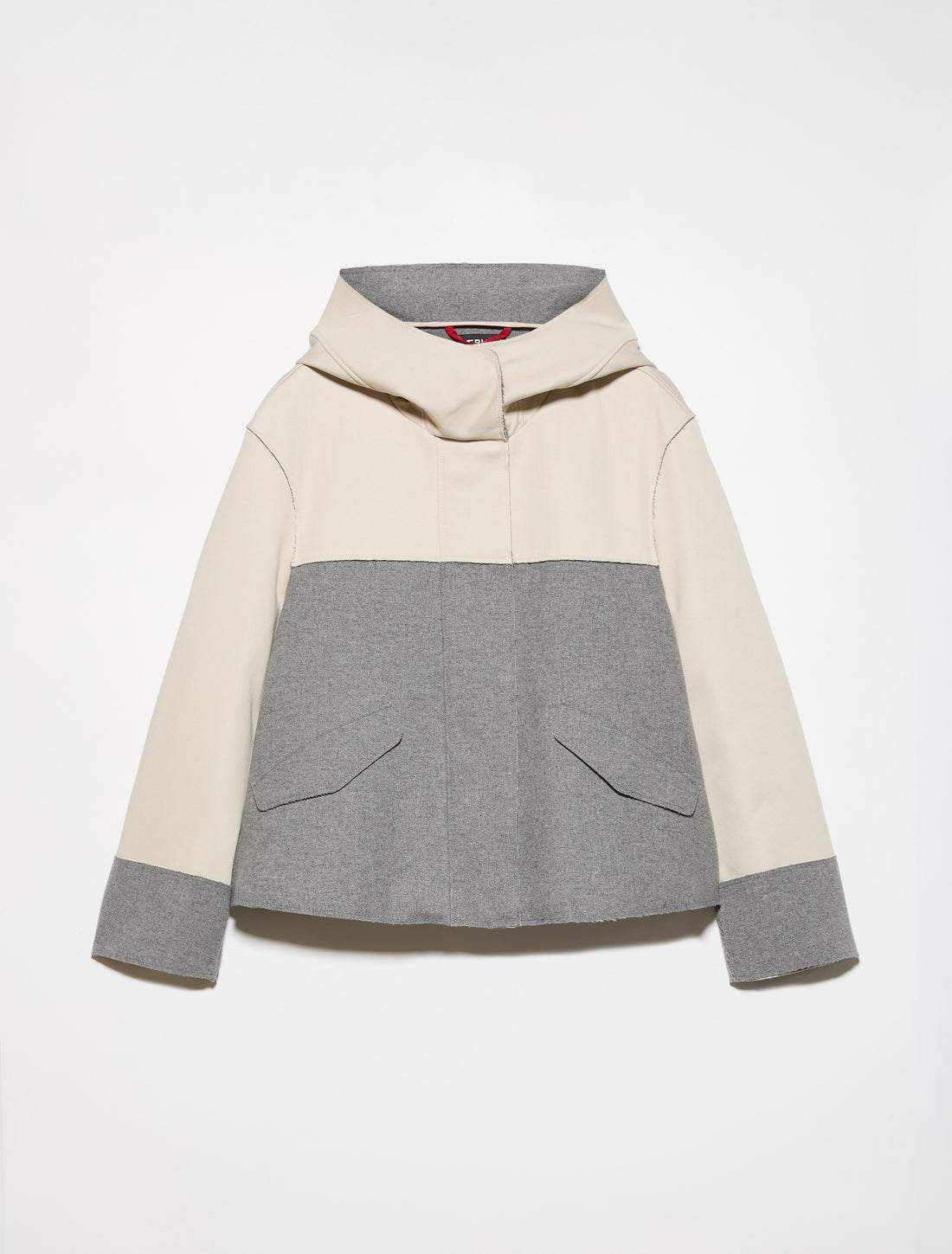 COLOUR-BLOCKED JACKET in MELANGE GREY, image 5