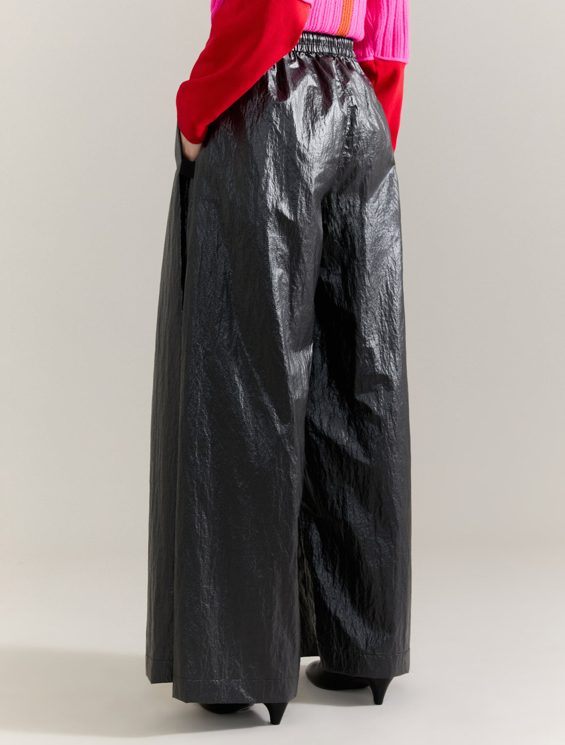 WIDE TROUSERS in BLACK, image 4