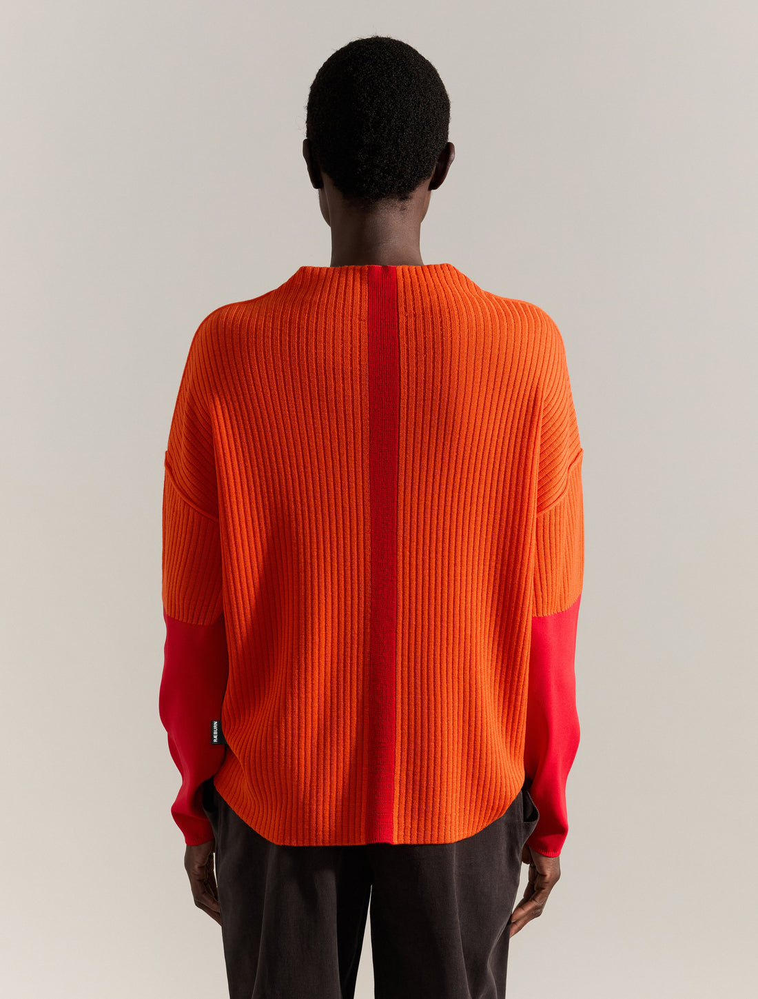 RIBBED KNIT SWEATER in ORANGE, image 4
