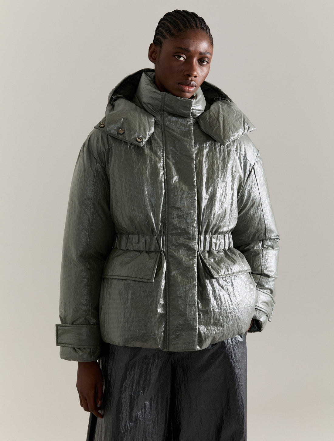 DOWN JACKET in KHAKI, image 1