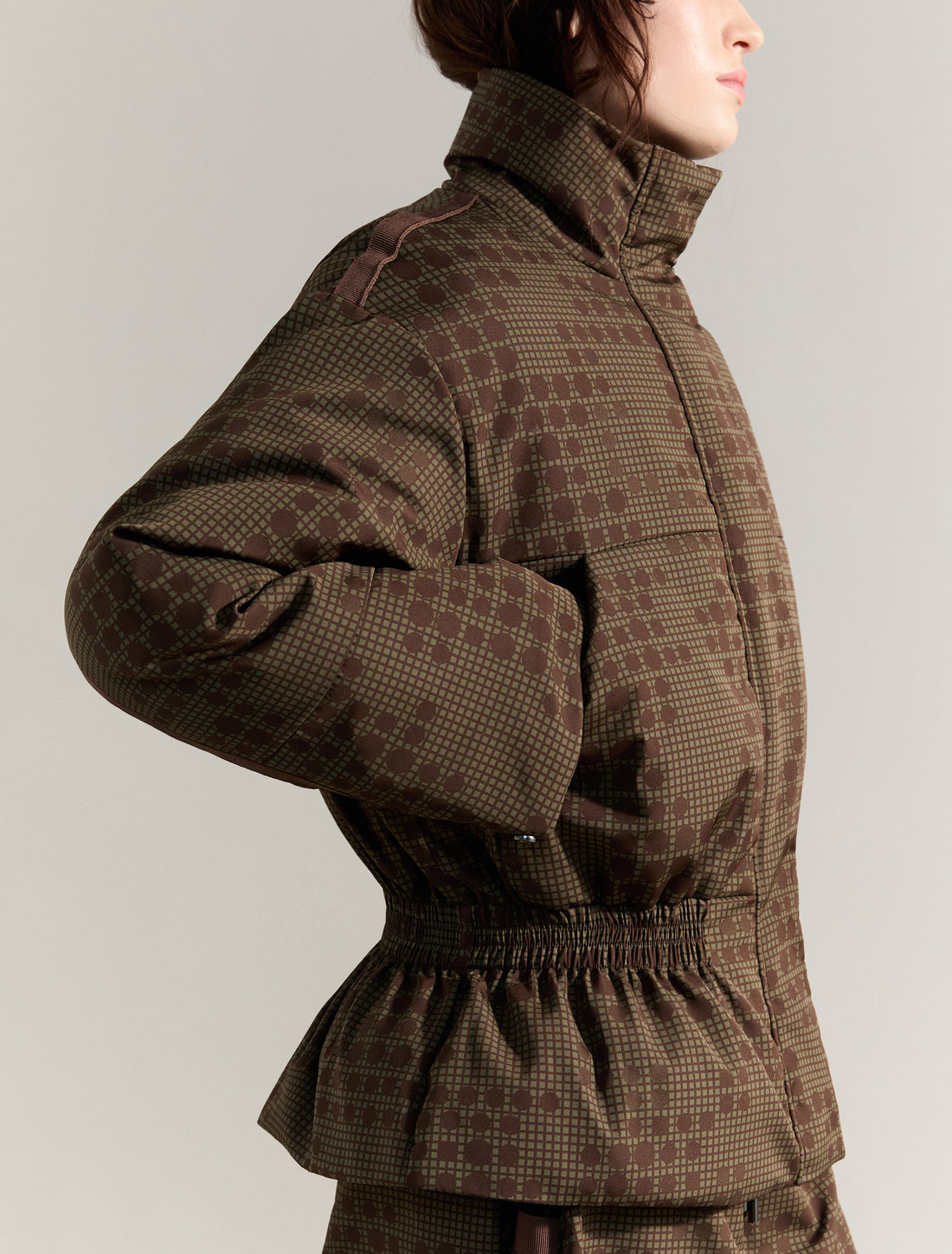JACQUARD DOWN JACKET in KHAKI, image 2
