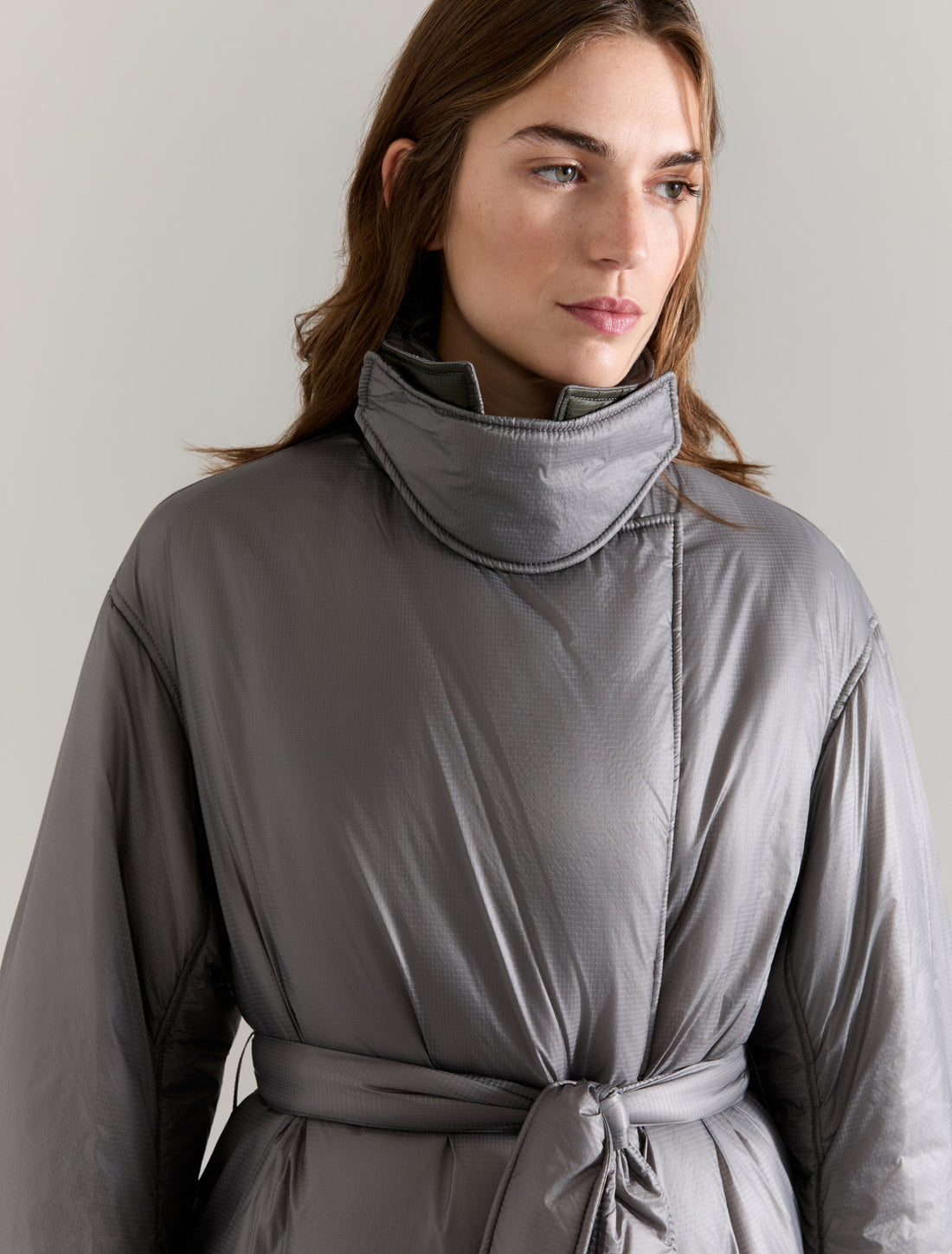 PADDED COAT in DARK GREY, image 2