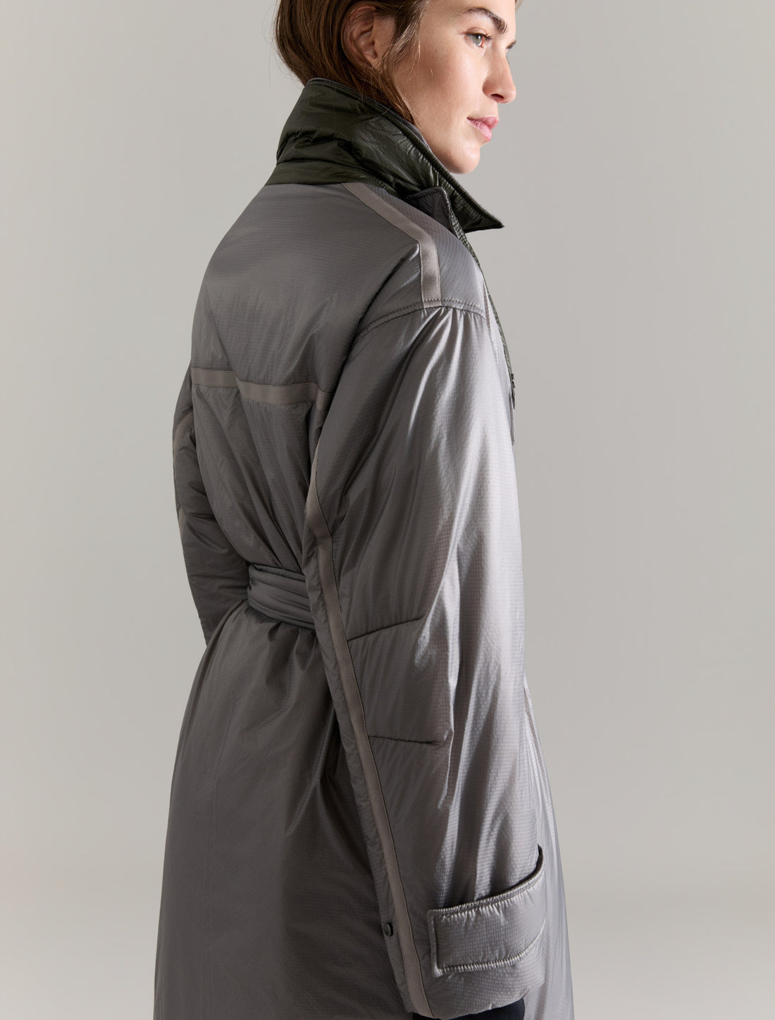 PADDED COAT in DARK GREY, image 3