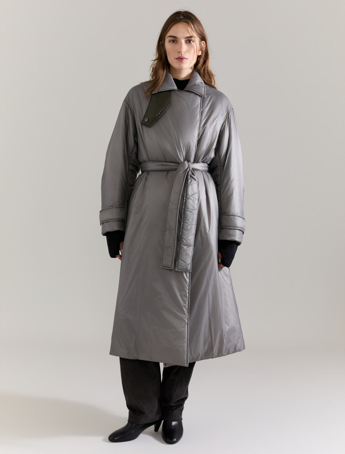 PADDED COAT in DARK GREY, image 1