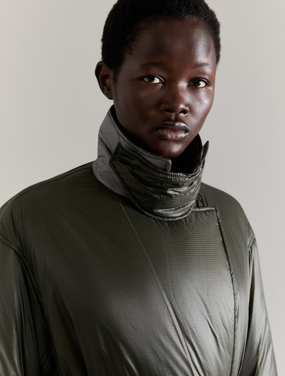 PADDED COAT in KHAKI, image 2