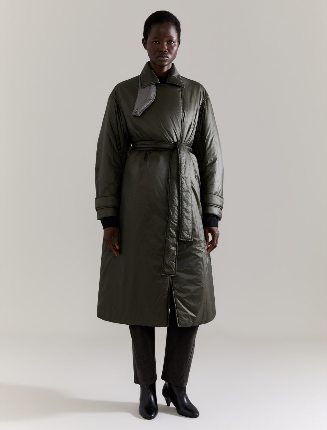 PADDED COAT in KHAKI, image 1