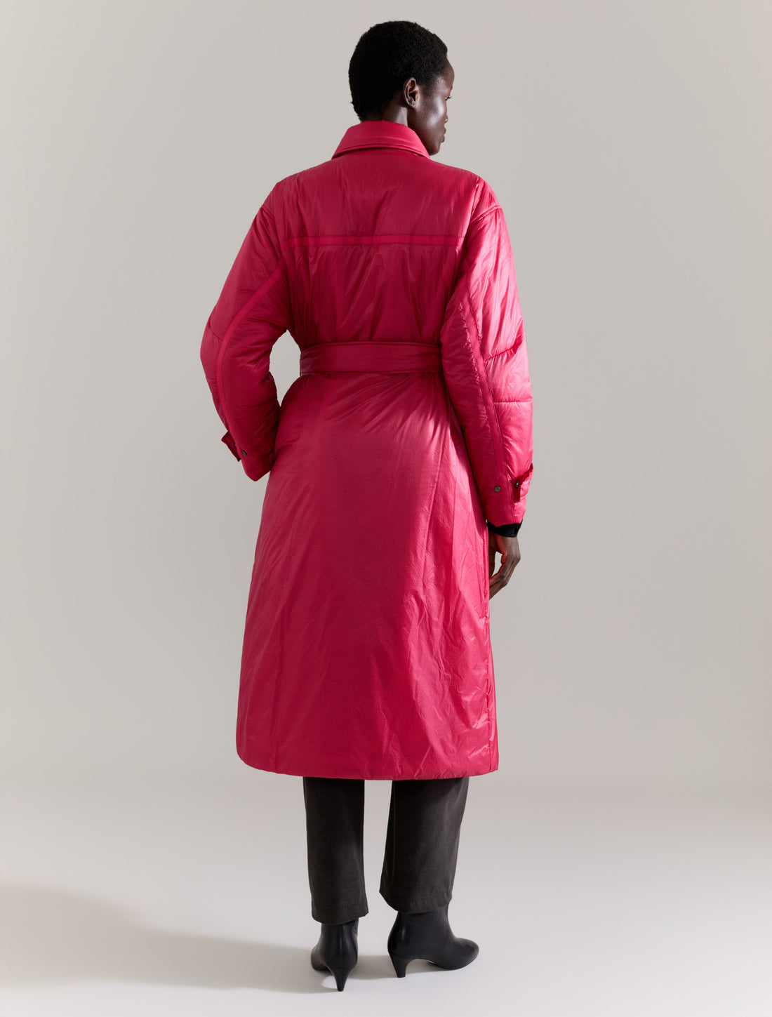 PADDED COAT in CHERRY, image 3