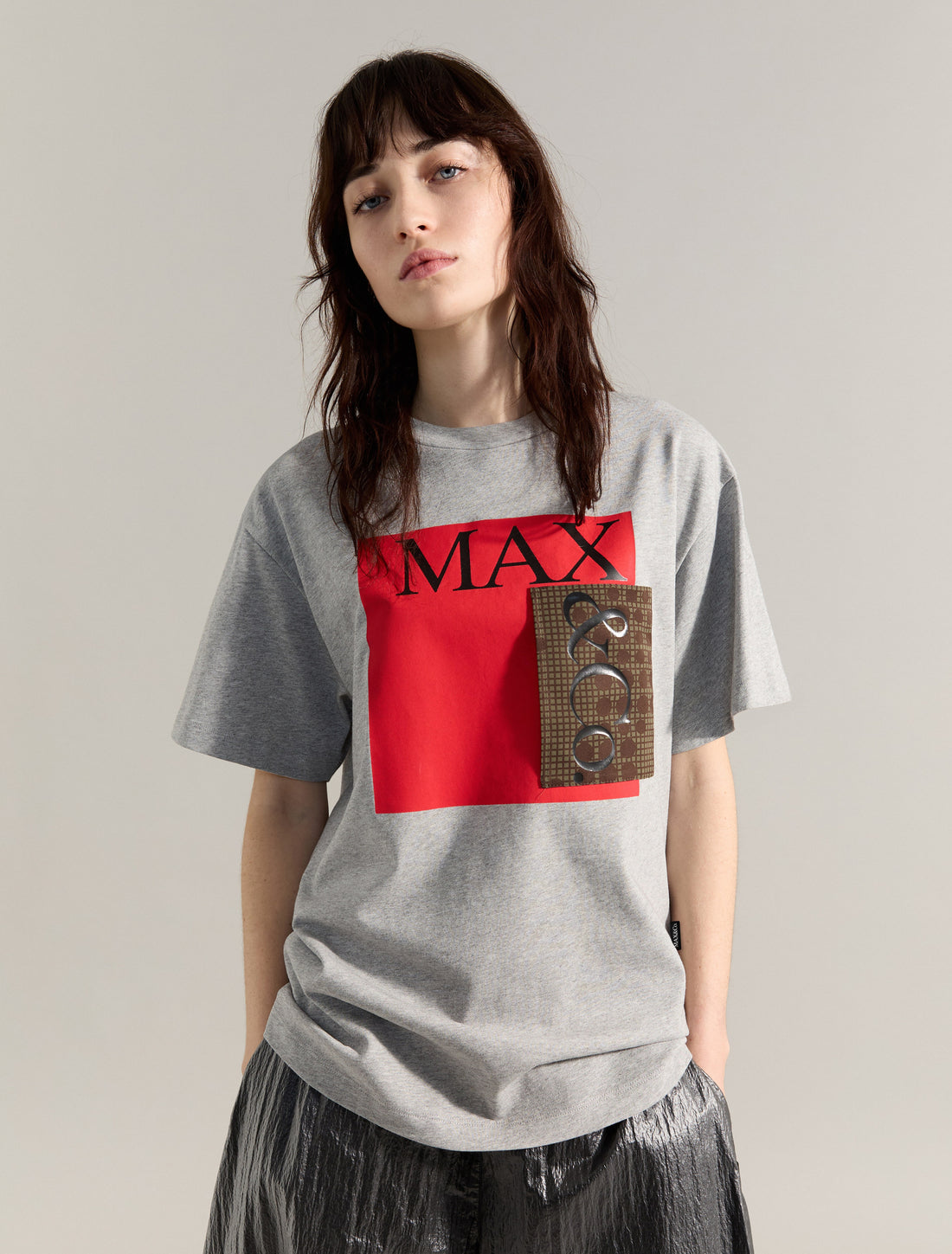 T-SHIRT in MELANGE GREY, image 1