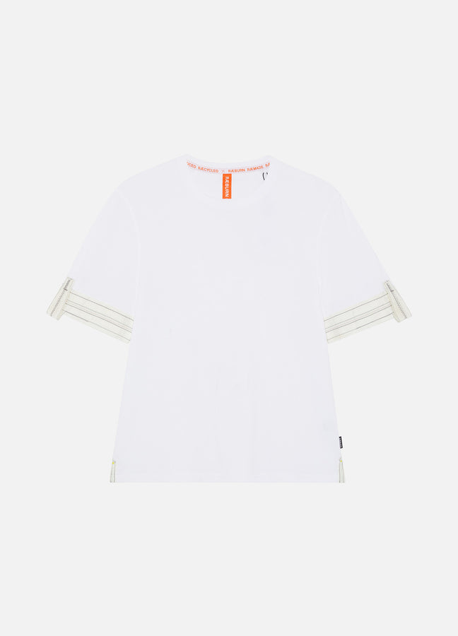 AIR BRAKE CUFF TEE WHITE/WHITE RÆBURN
