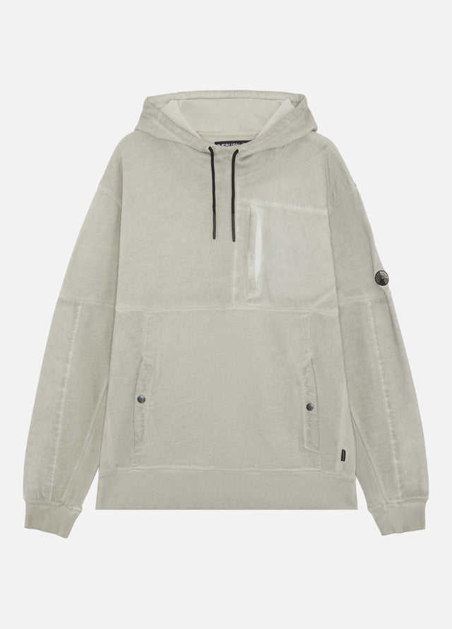 Off white half and half hoodie sale