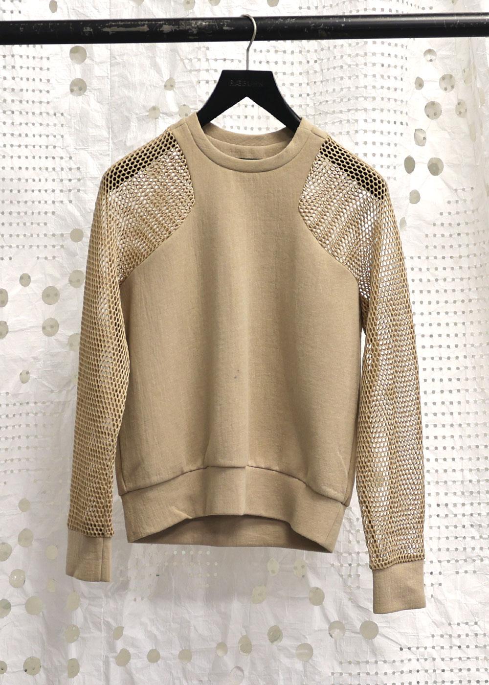 Mesh Sleeve Crew Sand RÆBURN