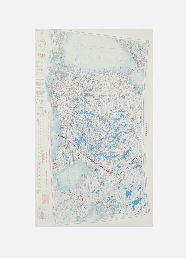 1950s SILK MAP SCARF, HELSINKI AERONAUTICAL MAPS RÆBURN