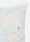 1950'S SILK MAP CUSHION, SMALL AERONAUTICAL MAPS RÆBURN
