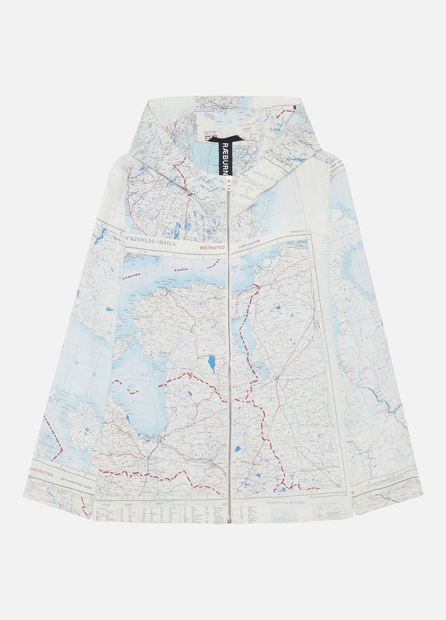 1950s SILK MAP ANORAK AERONAUTICAL MAPS RÆBURN