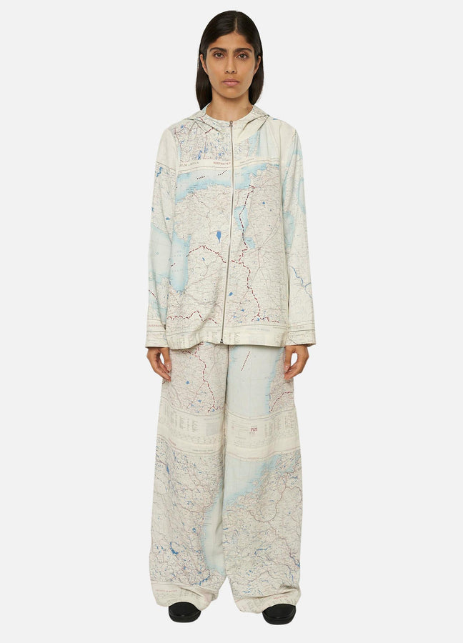 1950s SILK MAP ANORAK AERONAUTICAL MAPS RÆBURN