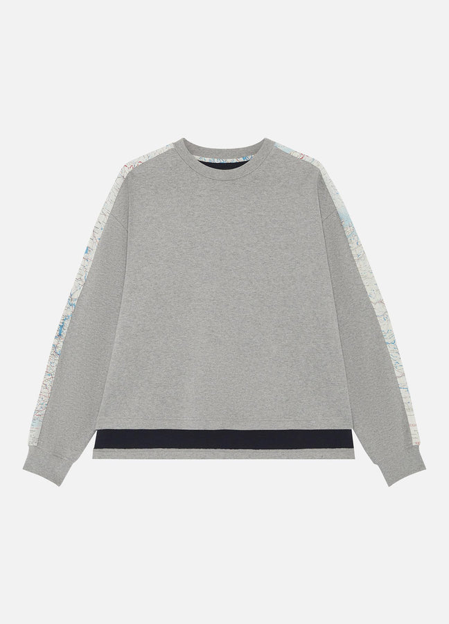 1950S SILK MAP CREW SWEAT RÆBURN